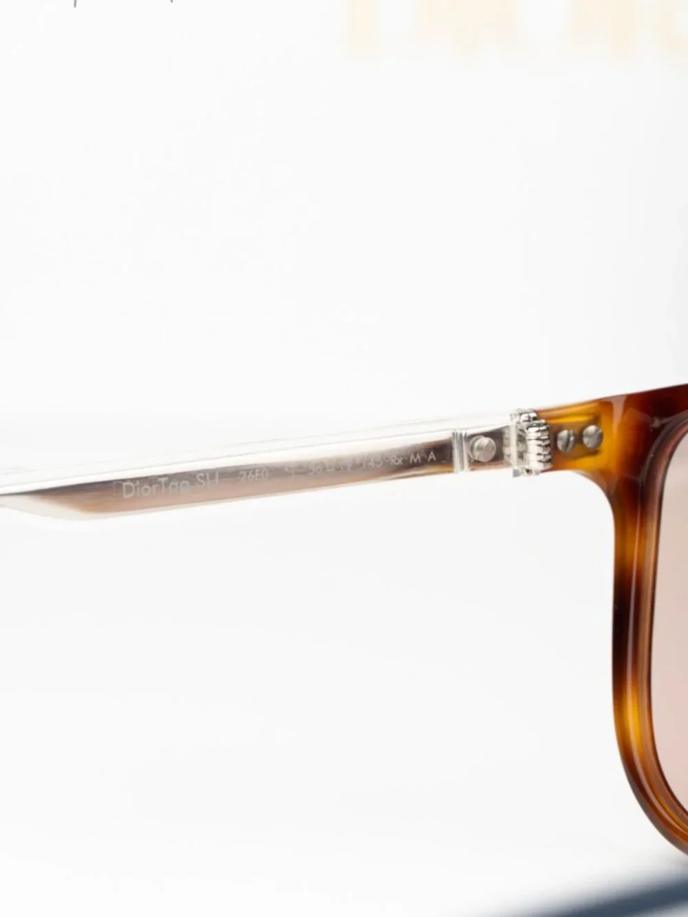 Dior Men Sunglasses Havana Pink Square DIORTAG SU 26E0 NEW AUTHENTIC